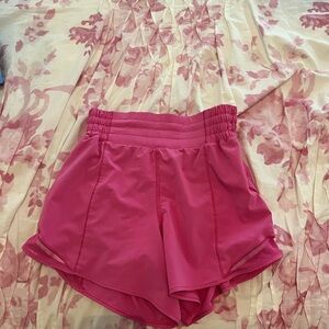 Lululemon Athletica Pink Athletic Shorts High-Waisted Lightweight